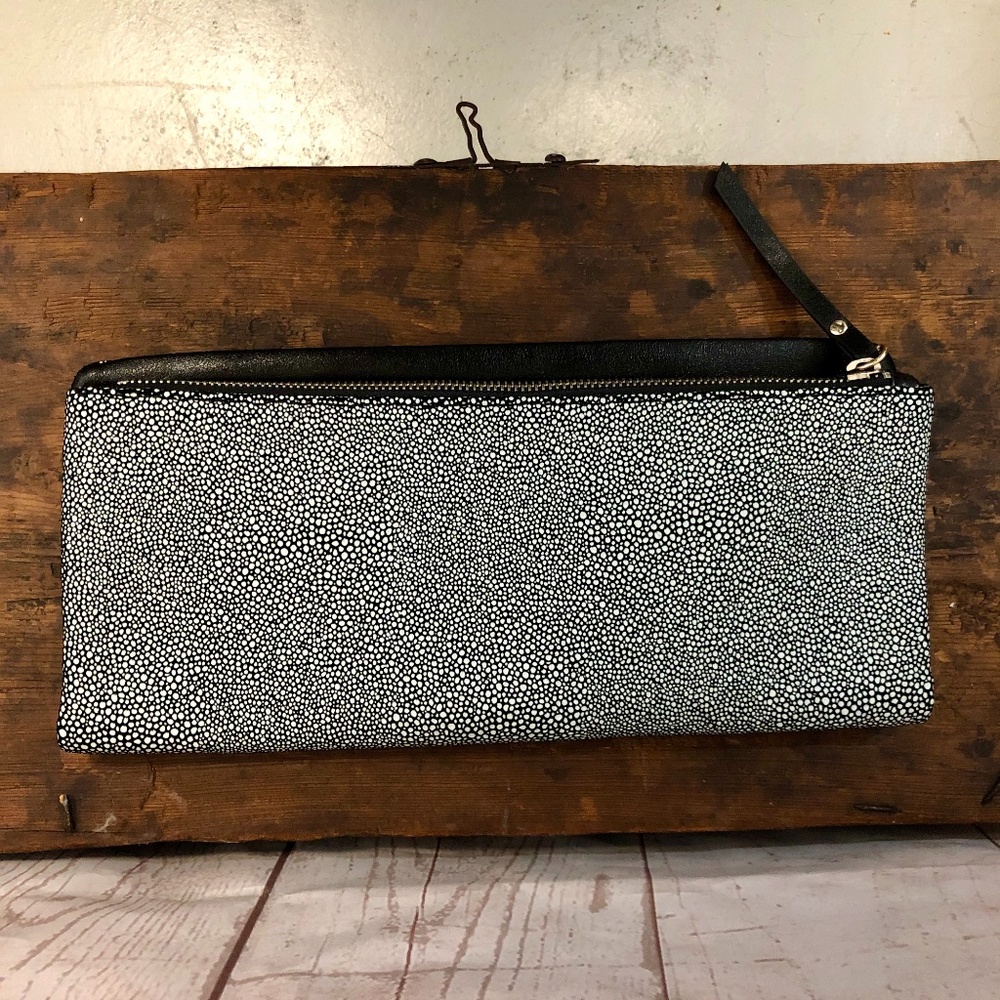 Banana Republic Leather Flavia Fold Over Clutch